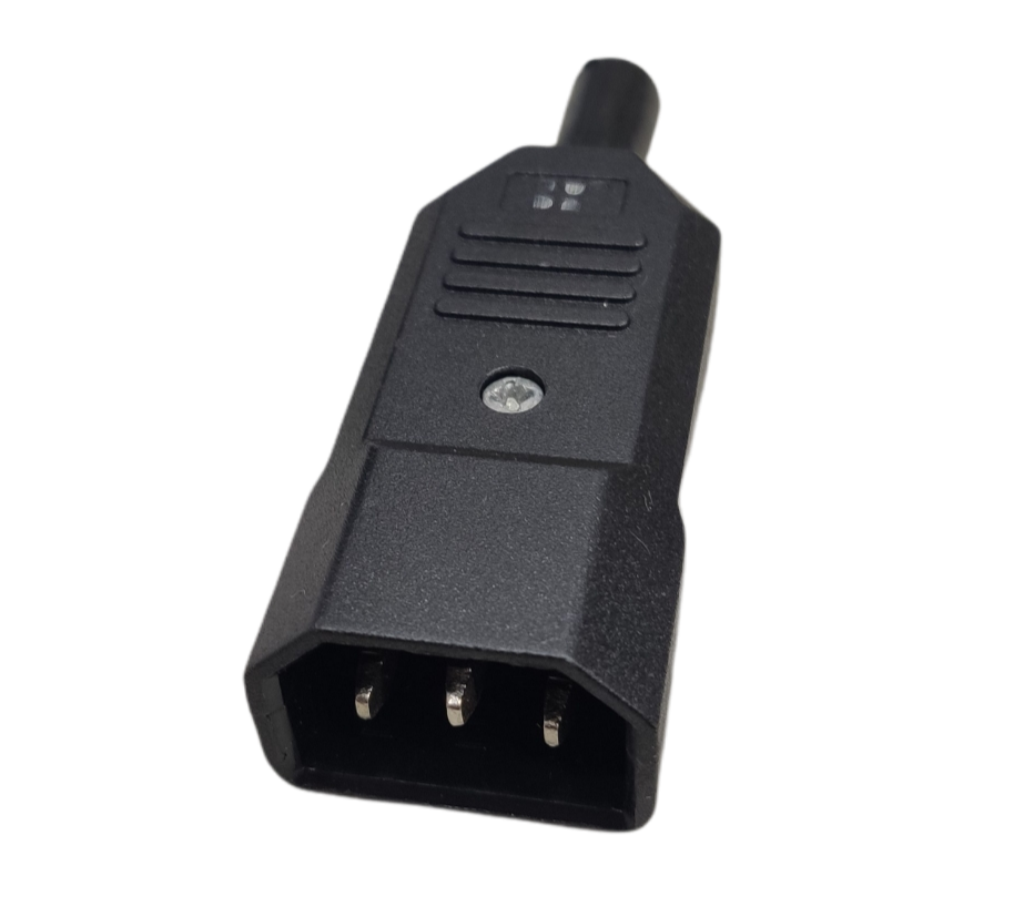 Industrial IEC C14 plug replacement suitable for various electrical applications and devices