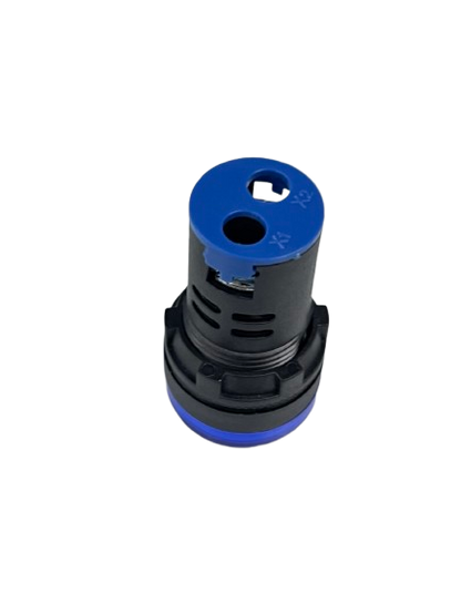 Grippes LED Panel Indicator Lamp 22mm black and blue cylindrical indicator for control panels