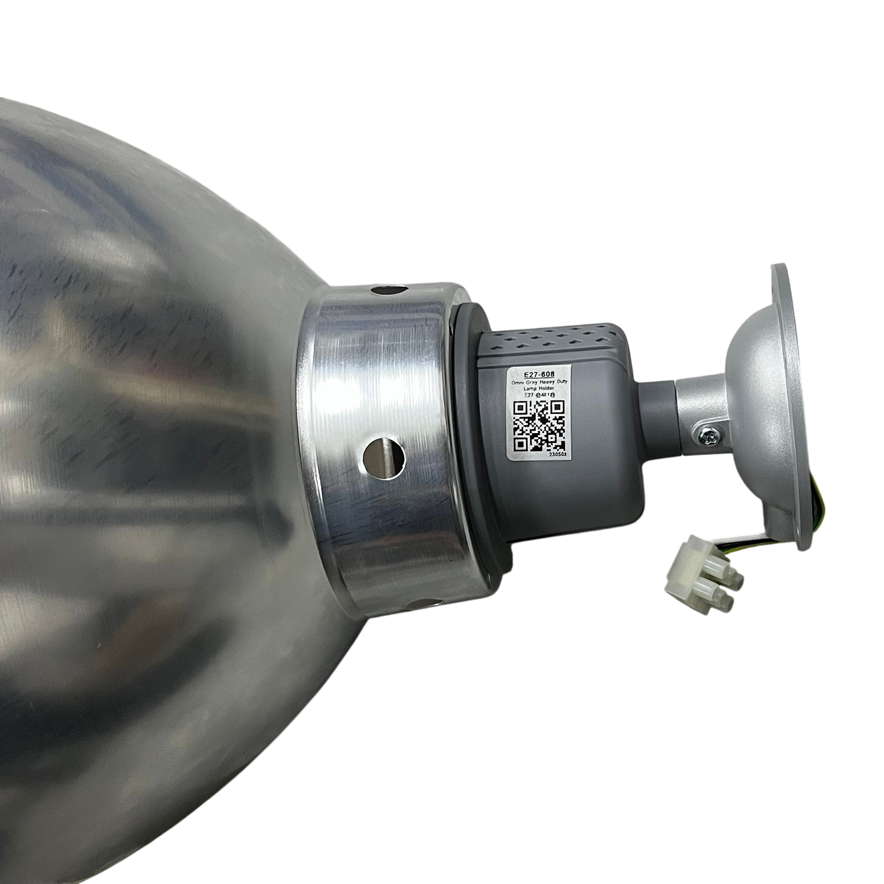 Biglite and Omni 12 Inch aluminum reflector with E27 socket silver industrial pendant lamp for workshop lighting