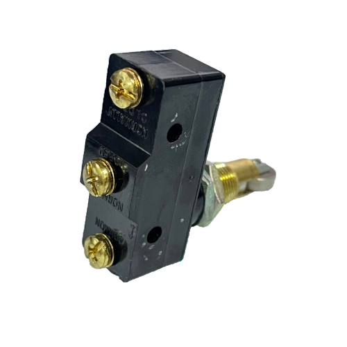 Tend Limit Switch 15A 250VAC TM1309 black rectangular body with three brass screw terminals and threaded metal actuator