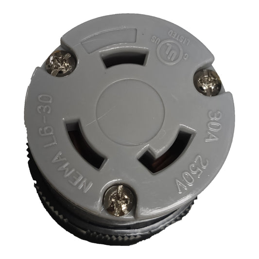 Grippes 30A Twist Lock Outlet Cord Connector Type 2P+E (3P) 250V (NEMA L6) BL-630C, Twistlock