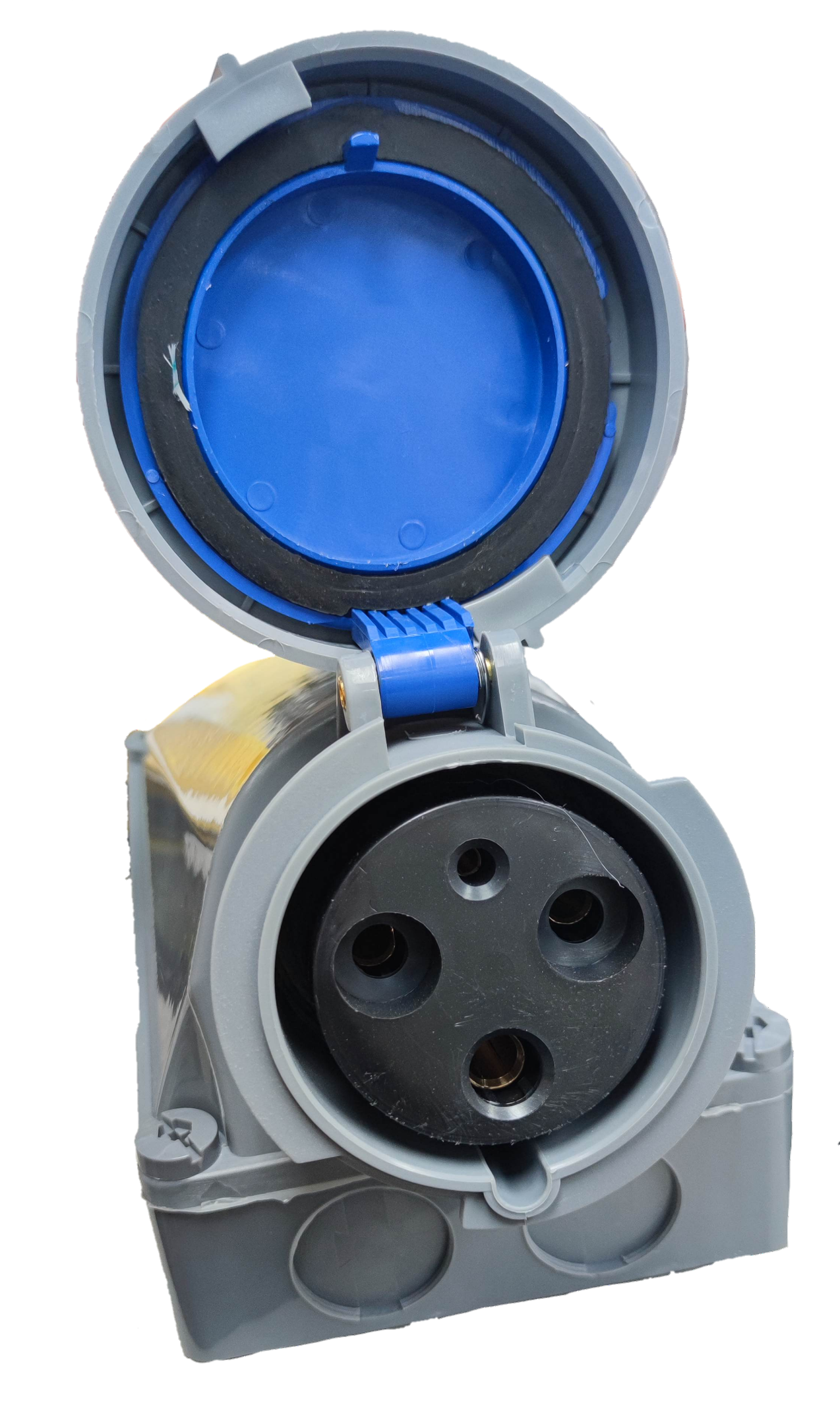 Grippes Industrial Outlet 220V 125 Amp 3 Pins with Protective Cover for Durable Electrical Connections