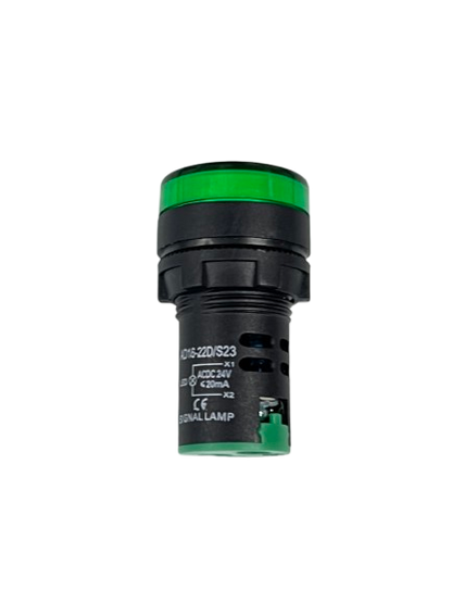 Grippes Pilot light 24V DC GREEN industrial signal lamp for control panels work and safety lights
