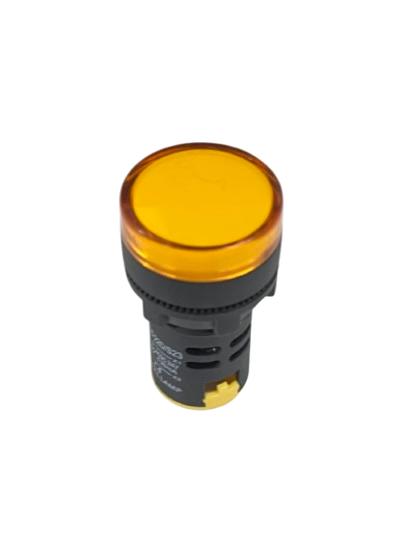 Grippes Pilot light 24V DC YELLOW 22mm industrial indicator lamp for control panels and machinery