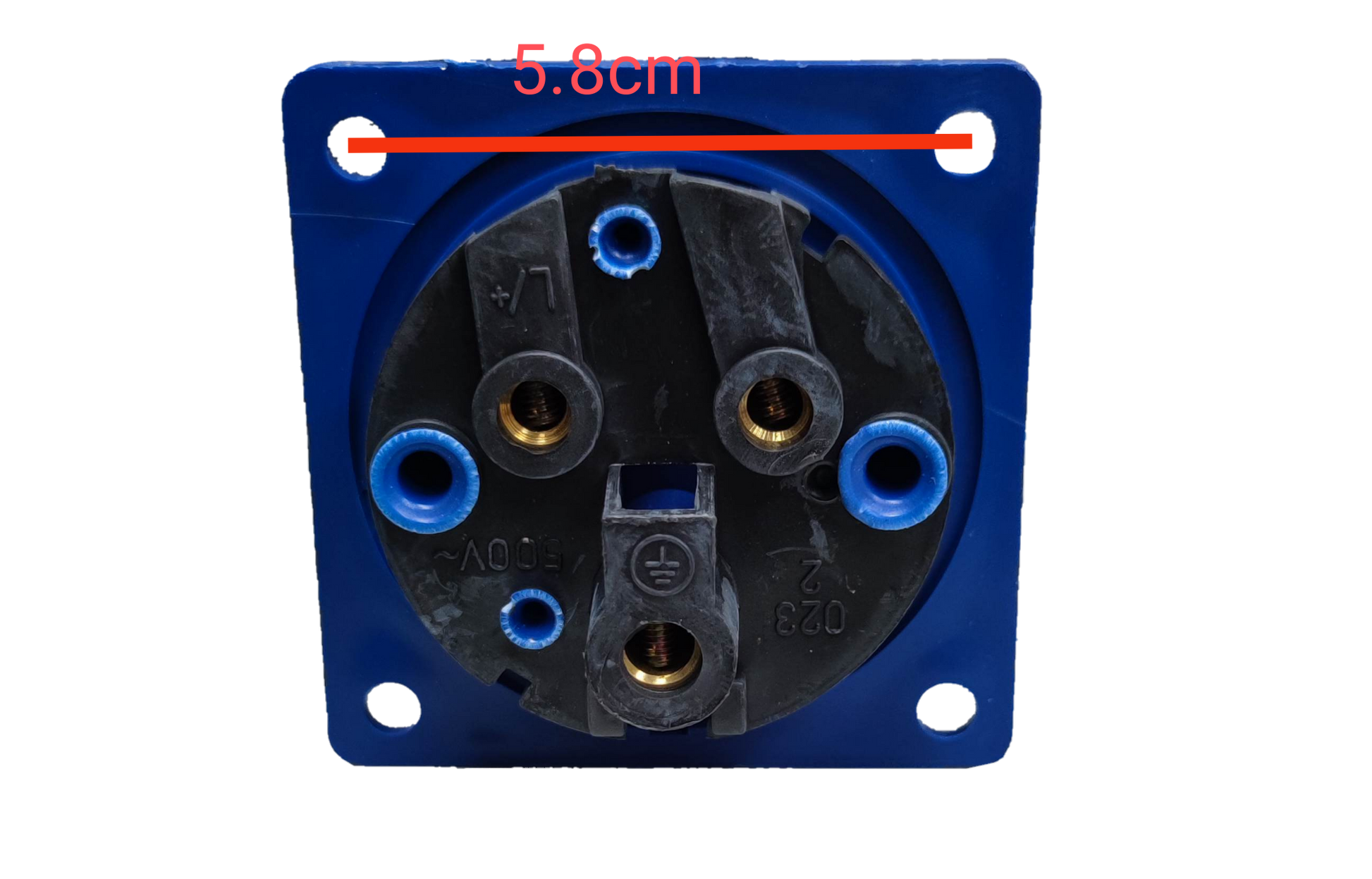 Grippes industrial plug chassis type 32A IEC309 blue electrical connector with dimension 5.8 cm