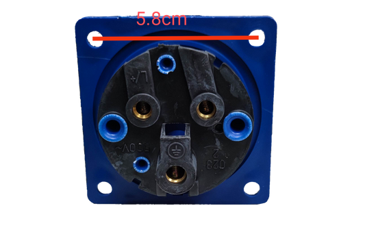Grippes industrial plug chassis type 32A IEC309 blue electrical connector with dimension 5.8 cm