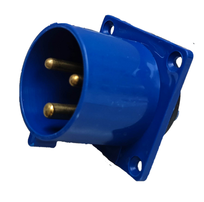 Grippes industrial plug chassis type 32A IEC309 blue electrical connector for heavy-duty applications
