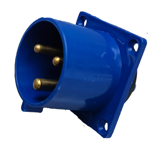 Grippes industrial plug chassis type 32A IEC309 blue electrical connector for heavy-duty applications