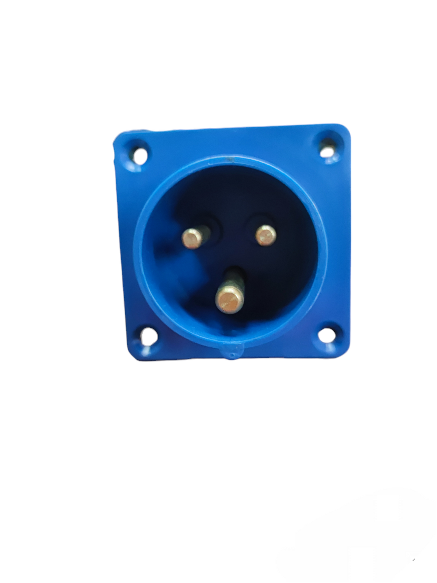 Surer Industrial Plug Chassis Type 513 1960 blue electrical connector with three gold pins