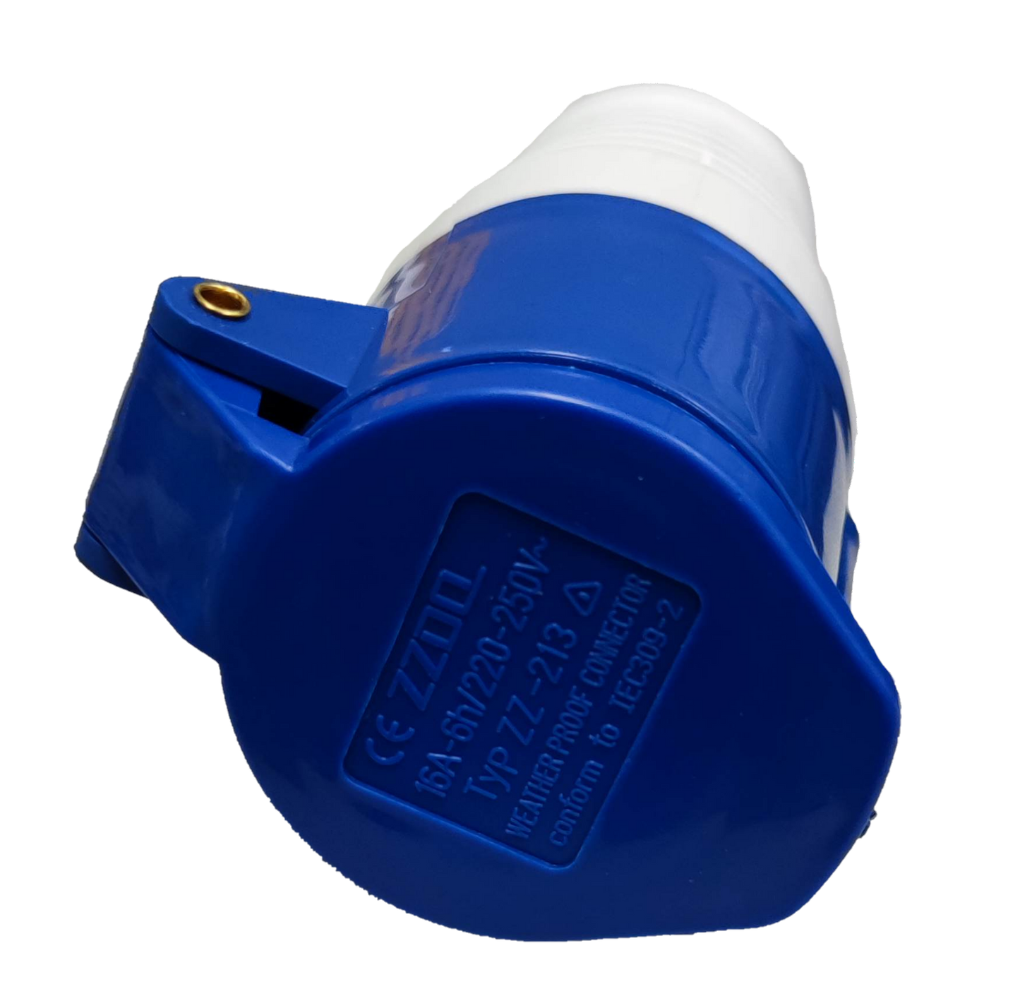 Grippes industrial power connector 213 blue and white plug for high voltage electrical connections