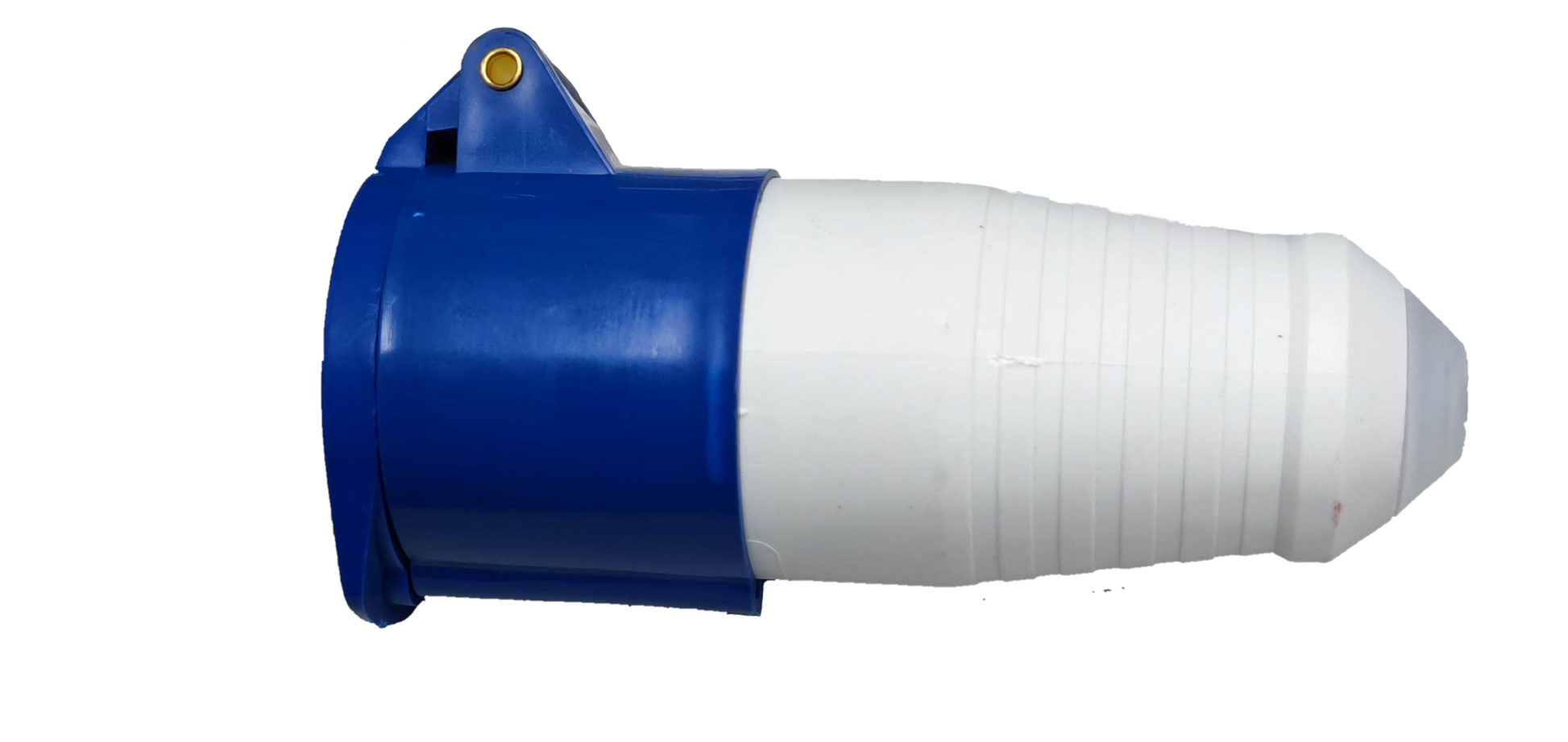 Grippes industrial power connector 213 in blue and white for heavy-duty electrical connections