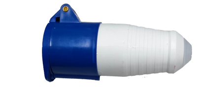 Grippes industrial power connector 213 in blue and white for heavy-duty electrical connections