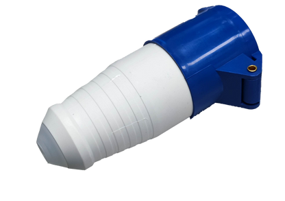 Grippes industrial power connector 213 in blue and white for heavy duty electrical connections