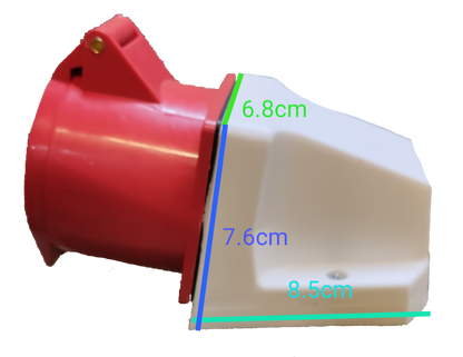 Grippes 32A industrial power outlet 380-415V Wall Type with durable red and white casing