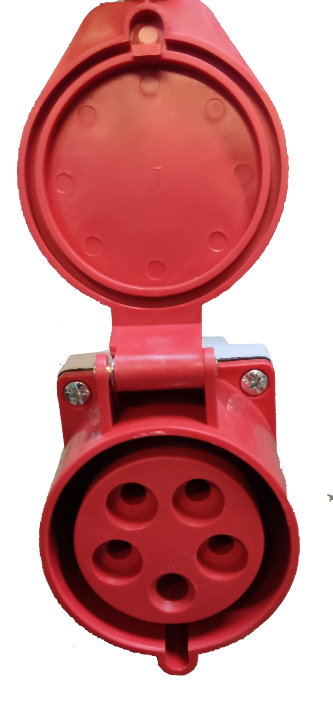 Grippes 32A industrial power outlet 380-415V wall type with weatherproof cap and durable design