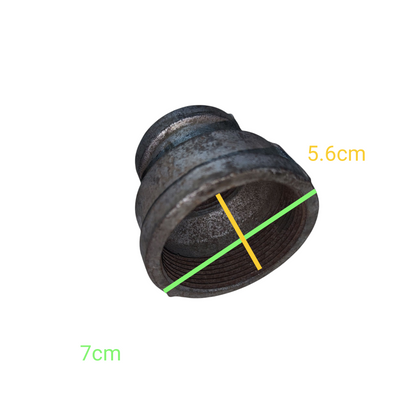 China cast iron threaded Water Pipe Reducer 2 Inches Female showing internal threads and dimensions