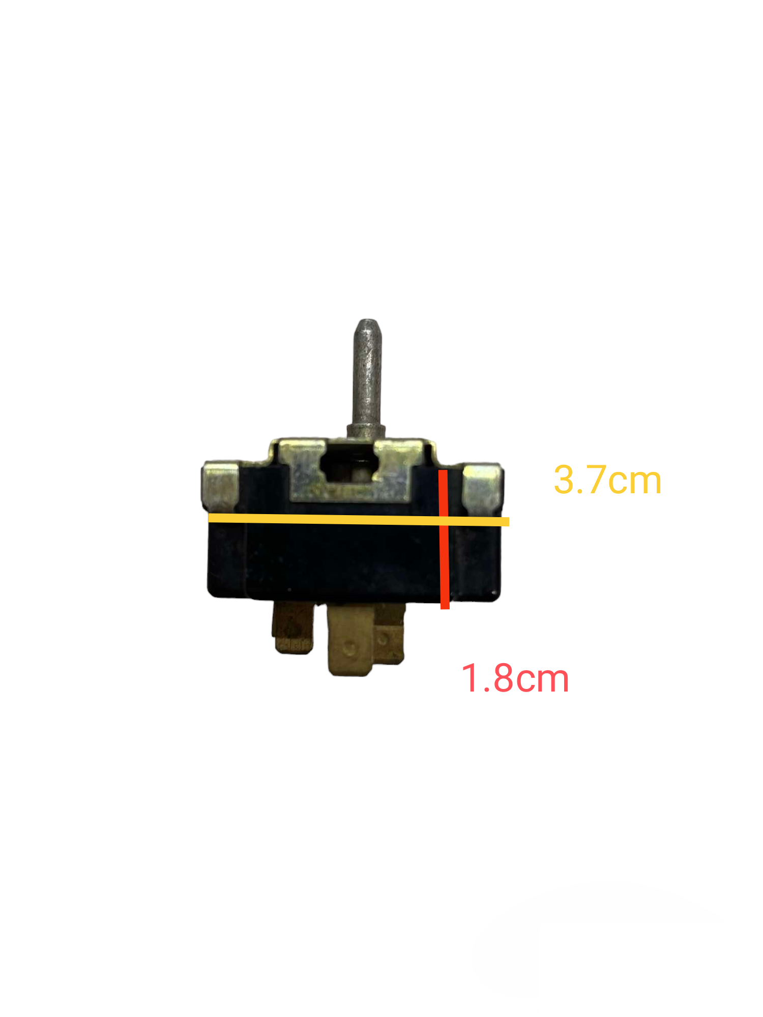 Infinite Switch 15A 250V stove part with metal toggle and three prongs for cooktops