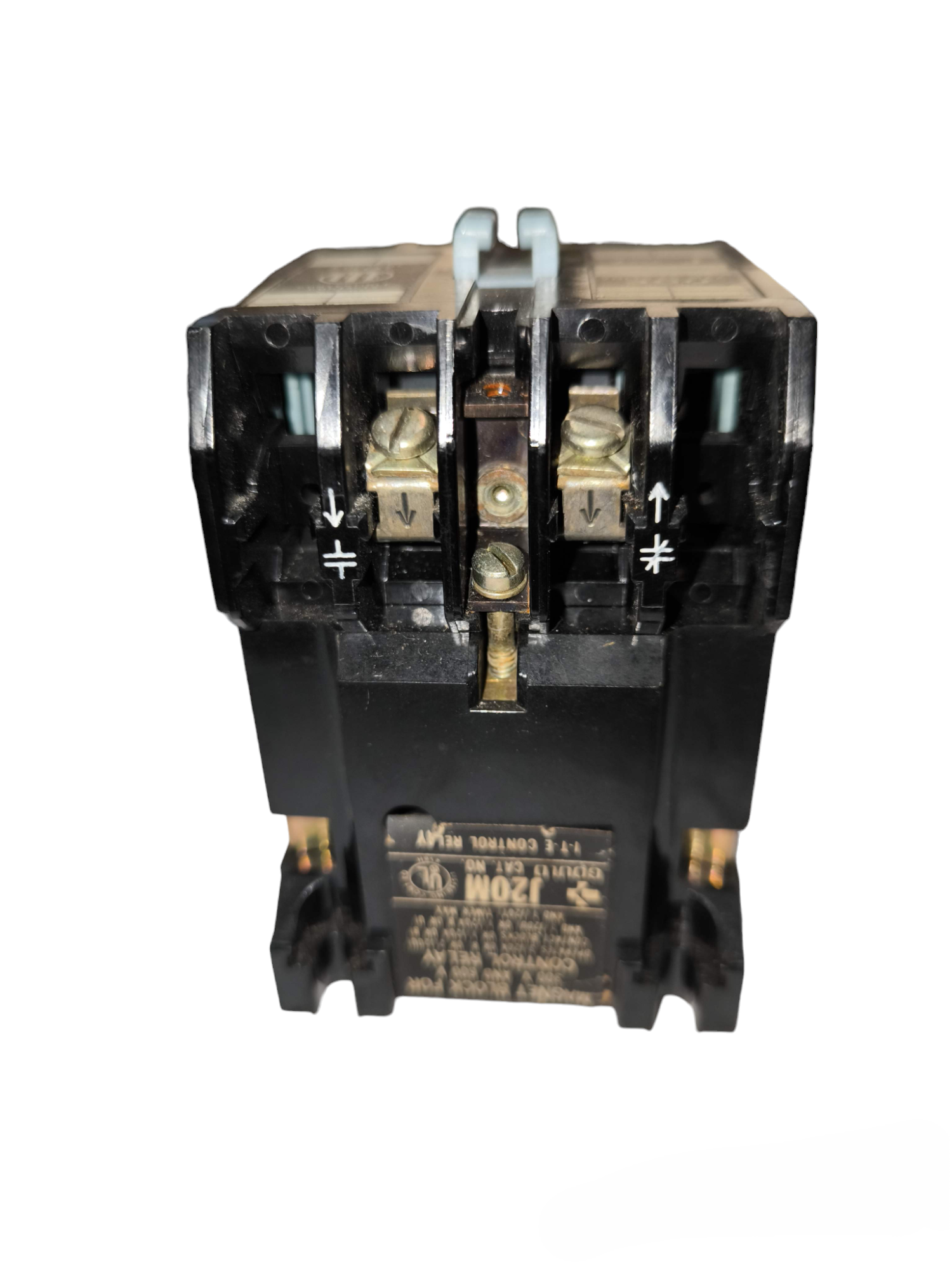 China made Magnetic Contactor 2 Pole 10A with black casing and visible metal terminals