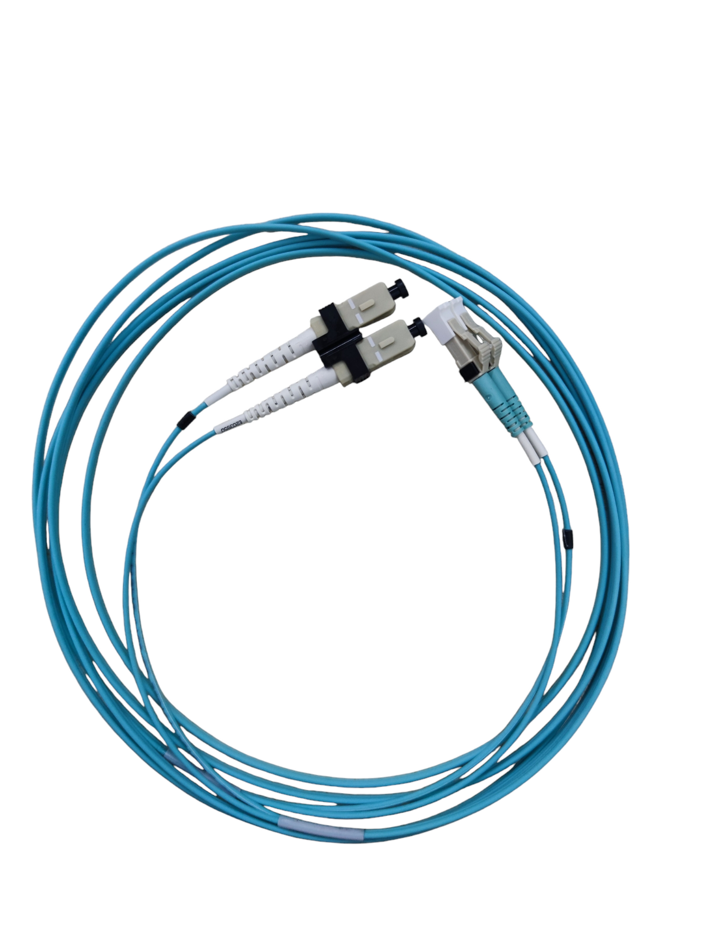 Blue Jumper Fiber Connector Cable with dual connectors for high-speed data transmission