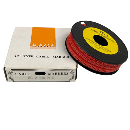 Grippes 500pcs Cable Marker Red - U Roll in Packaging for Effective Cable Management