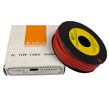 Grippes 1000pcs Cable Marker Red - D with coil packaging for effective cable management