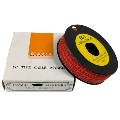 Grippes 1000pcs Cable Marker Red - M on a spool for effective cable organization and identification