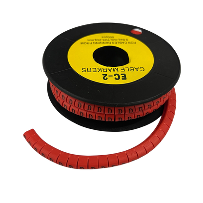 Grippes 500pcs Cable Marker - D on a spool for easy cable organization and identification