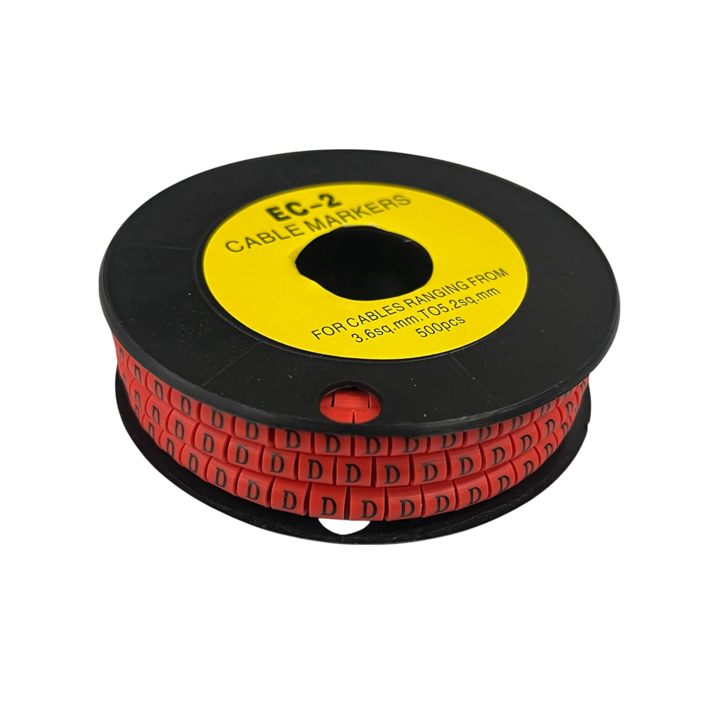 Grippes 500pcs Cable Marker - D on a spool for organizing cables from 0.5 to 3.5mm in diameter