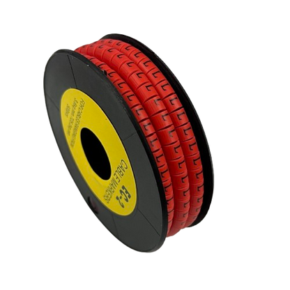 500pcs Cable Marker - L Red on a spool for organizing and labeling cables efficiently