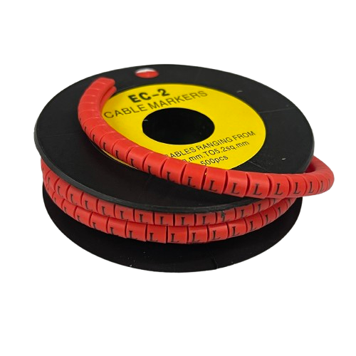 Grippes 500pcs Cable Marker - L Red for organizing and labeling cables with clear numbering