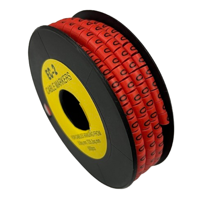500pcs Cable Marker Red - 0 on a spool for organized and efficient cable management