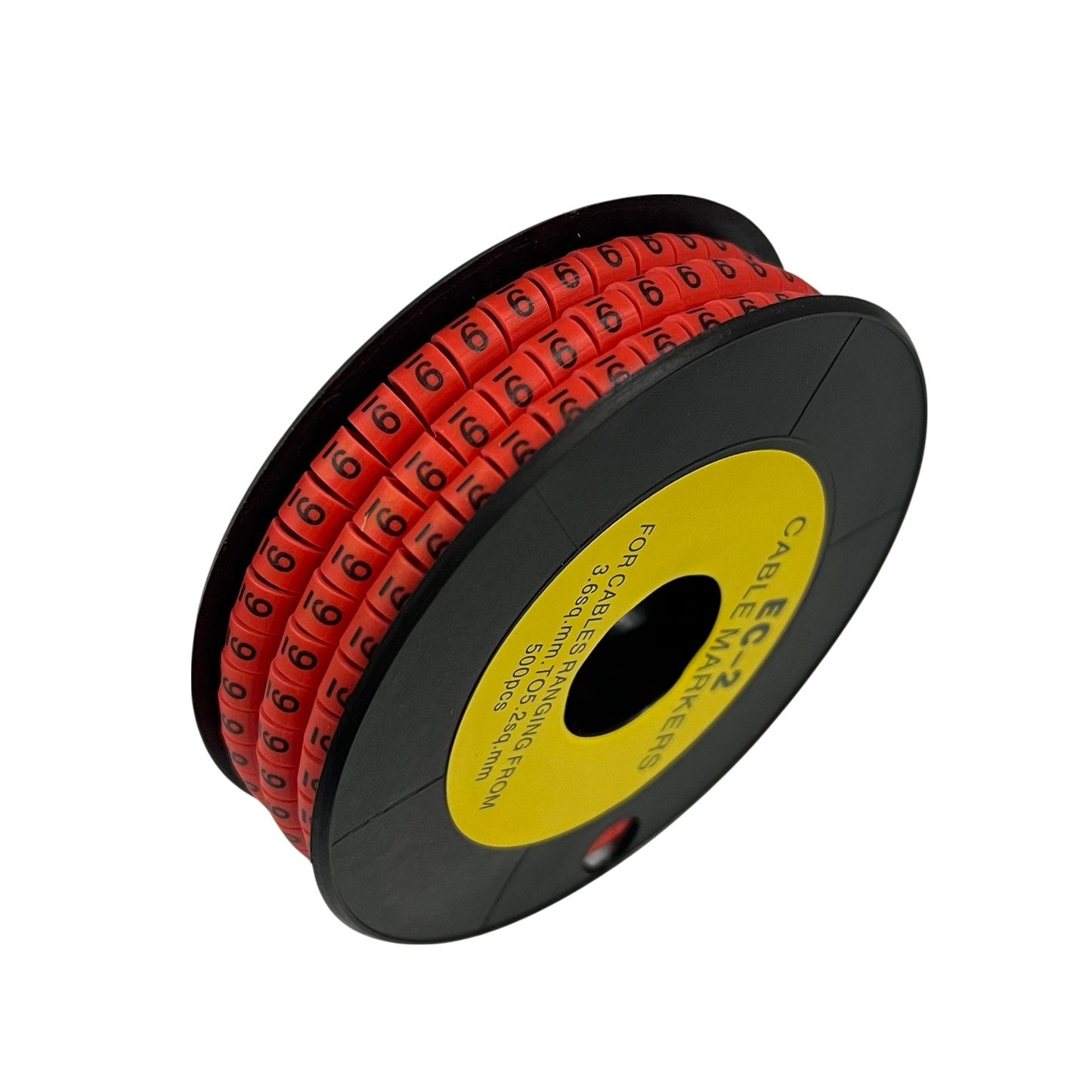 Grippes 500pcs Cable Marker Red - 9 on a spool for organized cable management and easy identification