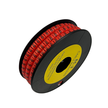 Grippes 500pcs Cable Marker Red - 9 on a spool for organized cable management and easy identification