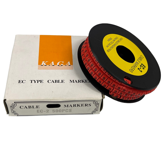 KAGA EC-2 500pcs Cable Marker Red - 9 on spool for effective cable organization