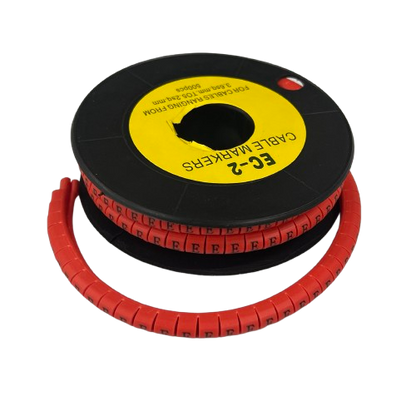 500pcs Cable Marker Red - E on a roll for efficient cable organization and identification