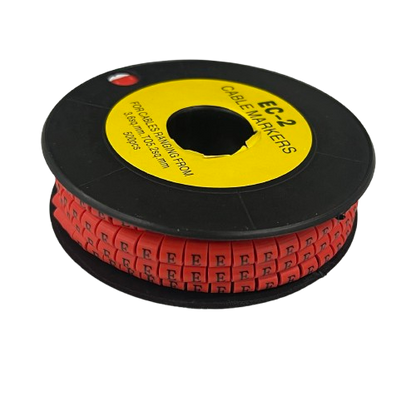 500pcs Cable Marker Red - E for effective cable management and organization