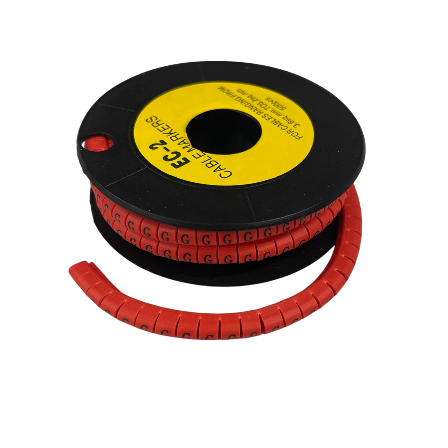 500pcs Cable Marker Red G on a spool for organizing and labeling cables efficiently