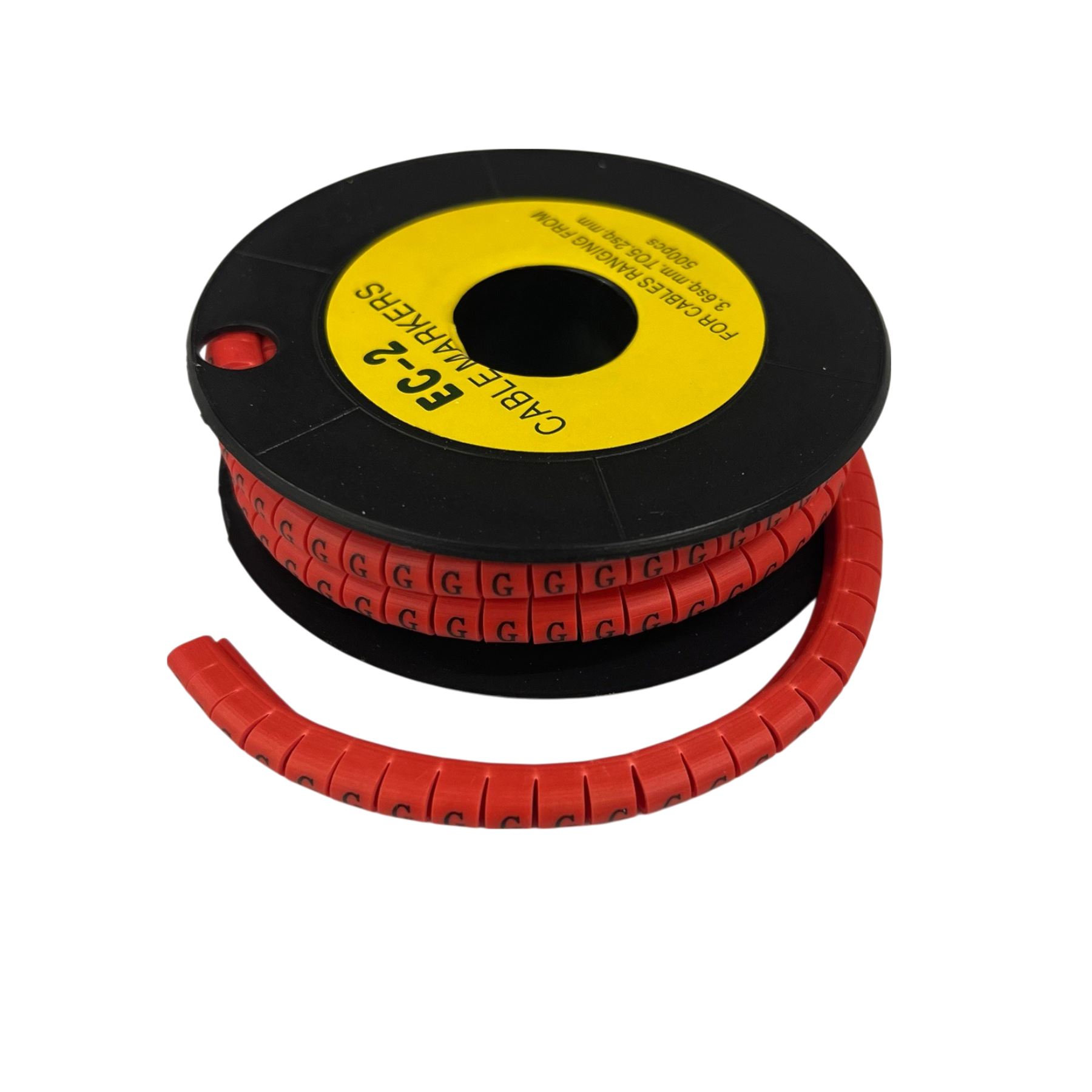 500pcs Cable Marker Red G on a spool for organizing and labeling cables efficiently