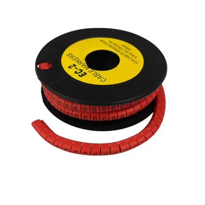 500pcs Cable Marker Red G on a spool for organizing and labeling cables efficiently