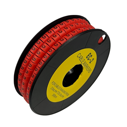 500pcs Cable Marker Red G on a spool for organized cable management solutions