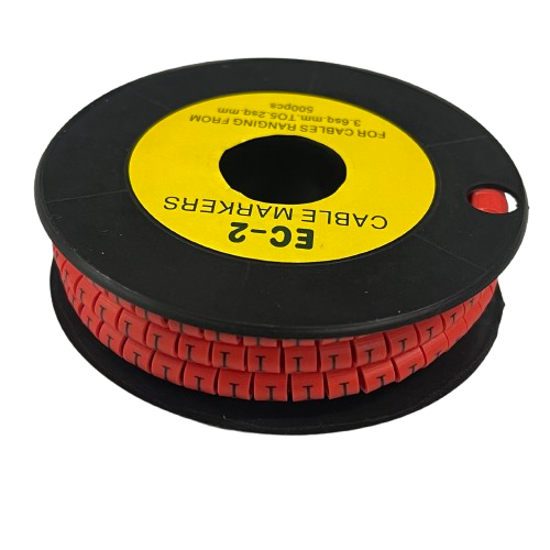 500pcs Cable Marker Red - I for organized cable management and clear labeling in various setups