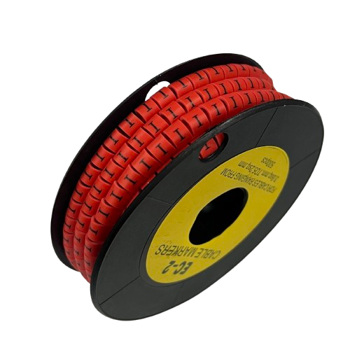 500pcs Cable Marker Red - I on a spool for effective cable management and organization