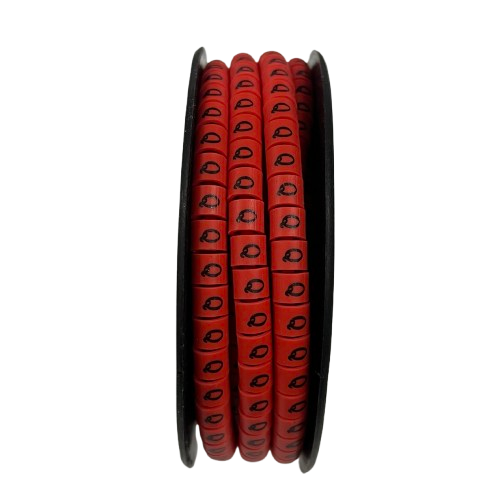 500pcs Cable Marker Red - Q for organized cable management and easy identification