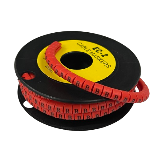 Grippes A Cable Marker Red 500pcs on a spool for efficient cable identification and organization