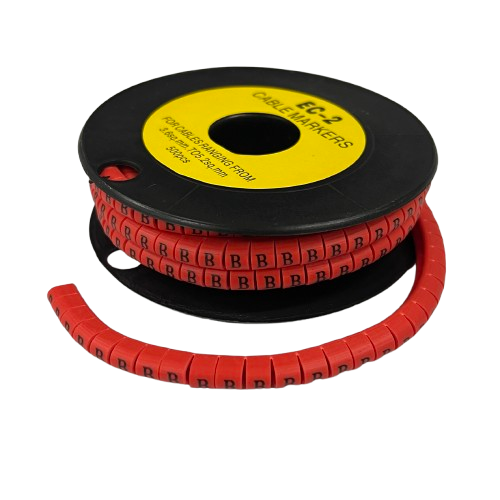 Grippes A Cable Marker Red 500pcs on a spool for organized and efficient cable management