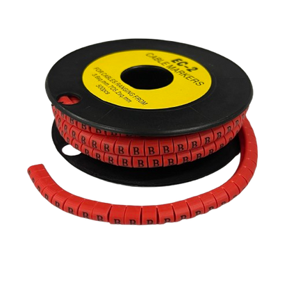 Grippes A Cable Marker Red 500pcs on a spool for organized and efficient cable management