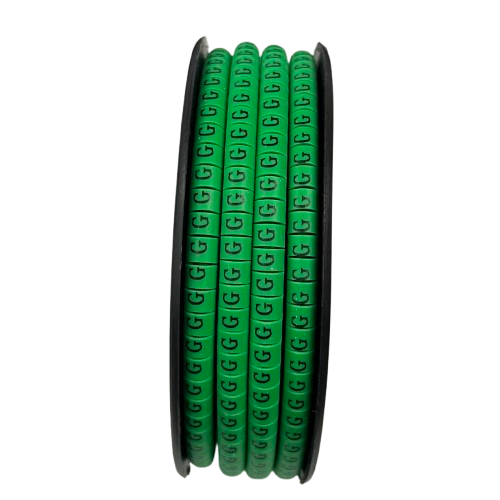 Grippes spool of Cable "G" Marker EC-1 Green 2.6mm to 4.2mm cable identification rings
