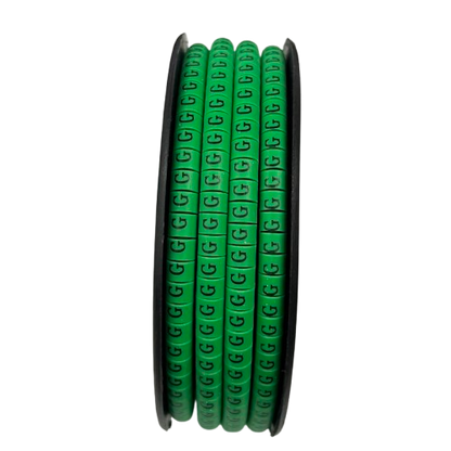 Grippes spool of Cable "G" Marker EC-1 Green 2.6mm to 4.2mm cable identification rings