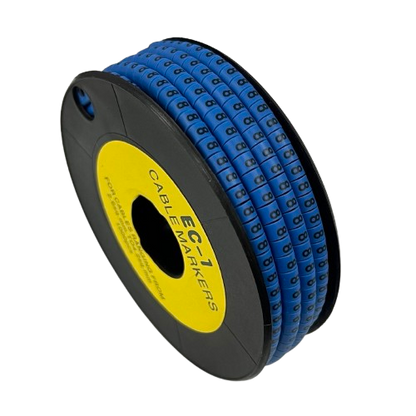 Spool of blue numeric cable labels for wire organization Cable Marker -8 Blue from China