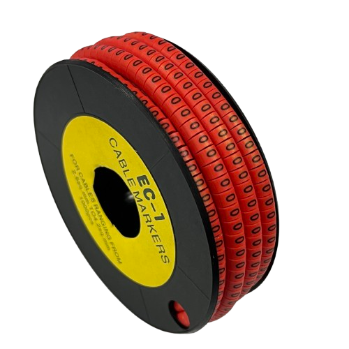 Grippes cable management spool of Cable Marker 0 Red numbered rings for wire identification